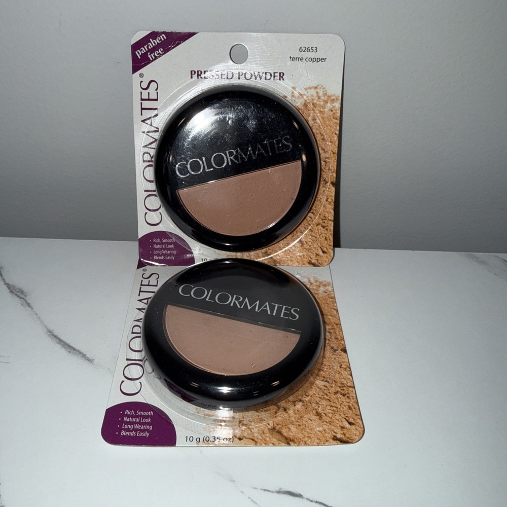 2 pack Colormates Pressed Powder Terre Copper #62653 Paraben Free 10 g (0.35 oz)